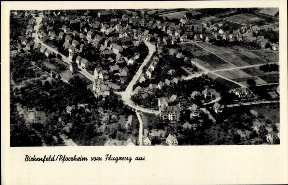 Postcard Birkenfeld in Württemberg, aerial photograph
