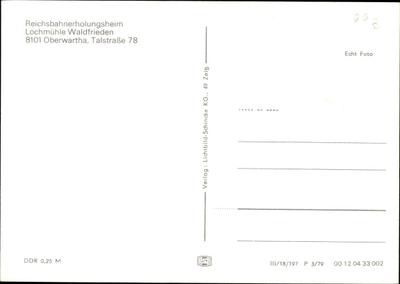 PC Dresden Mobschatz Oberwartha, Reichsbahn recreation home Lochmühle Waldfrieden