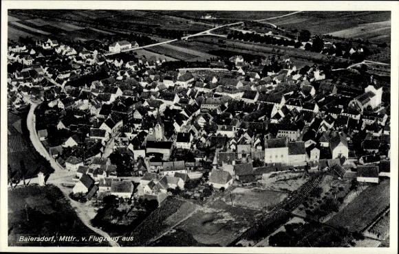 Ak Baiersdorf in Midden-Franken, luchtfoto