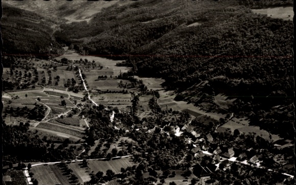 Postcard Cappel Öhringen in the Hohenlohe district, aerial view of Geddelsbach, guesthouse and guesthouse