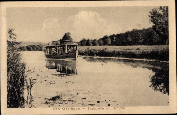 KP Bad Kissingen Dolna Frankonia Bawaria, Saale, parowiec