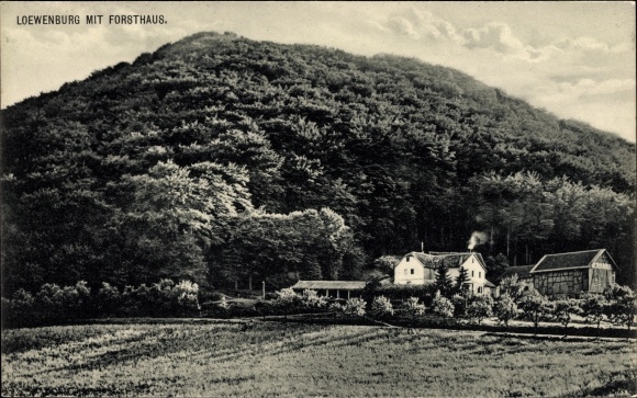 Postcard Bad Honnef am Rhein, Löwenburg with forester&#39;s house