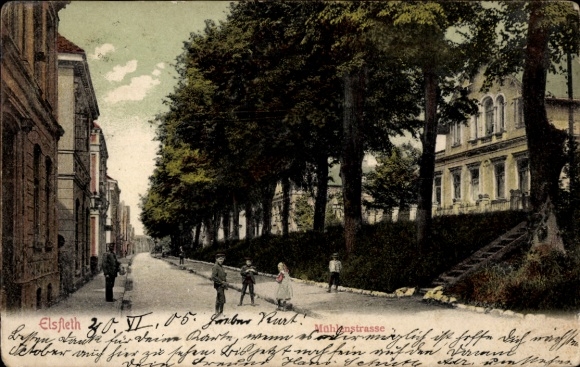 Postcard Elsfleth on the Lower Weser, Mühlenstraße