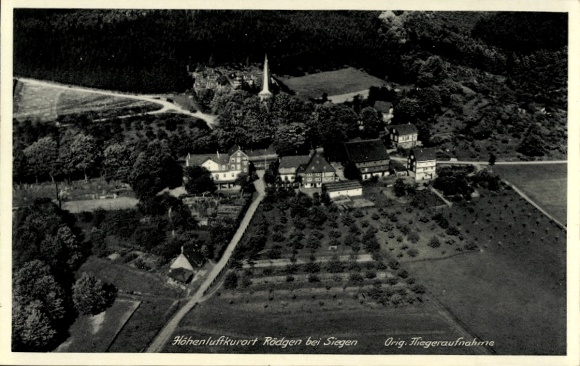 Postcard Rödgen near Siegen, aerial photograph