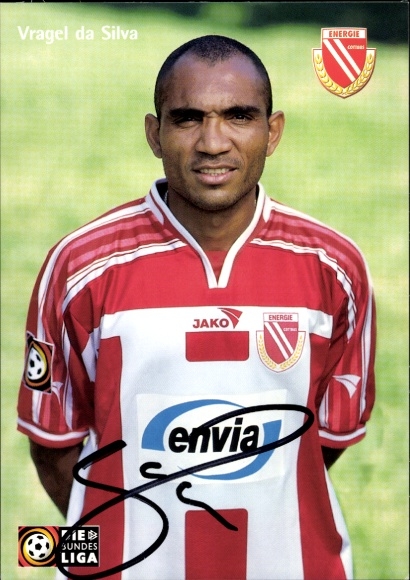 Autogrammkarte Fußballer Vragel da Silva, Energie Cottbus, Autogramm