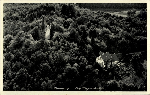 KP Ulm Greifenstein w Westerwald, Dianaburg, zdjęcie lotnicze