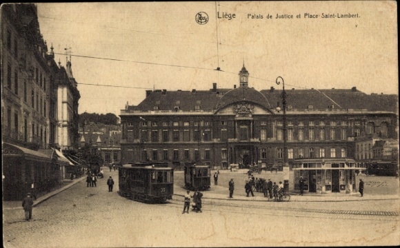 Postcard Liège Liège Wallonia, Courthouse, Place Saint-Lambert