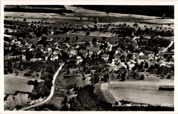 Postcard Womrath in the Hunsrück, aerial photograph