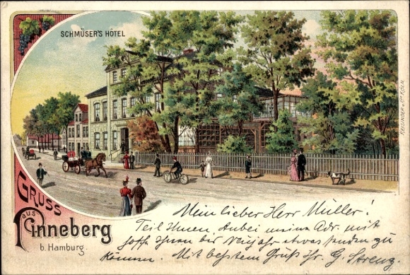 litho Pinneberg in Sleeswijk-Holstein, Schmüser's Hotel