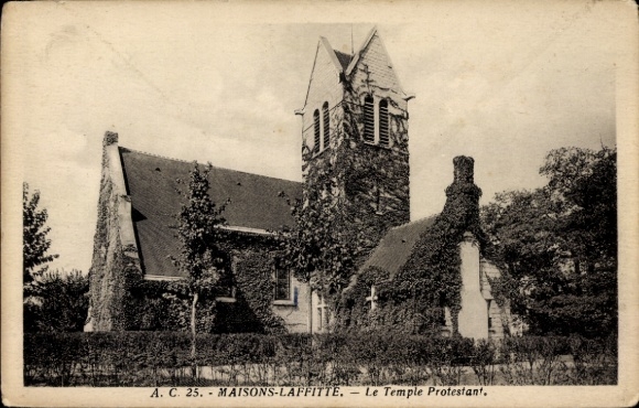 Postcard Maisons Laffitte Yvelines, Le Temple Protestant