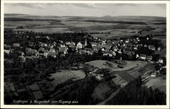Ak Trillfingen Haigerloch im Zollernalbkreis, Luftaufnahme von  Haigerloch, ländliche Umgebung, H