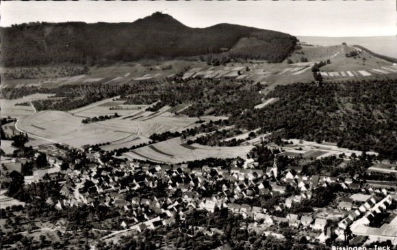 Postcard Bissingen an der Teck, aerial photograph