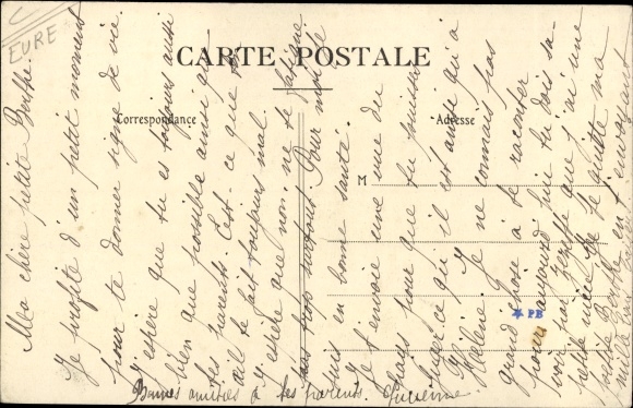 Postcard Bourgtheroulde Eure, Interior of the Church