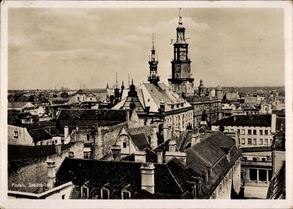 Postcard Poznań Poznan, view of the city