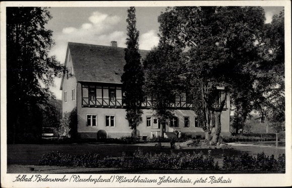Postcard Bodenwerder in Lower Saxony, Münchhausen&#39;s birthplace, now town hall