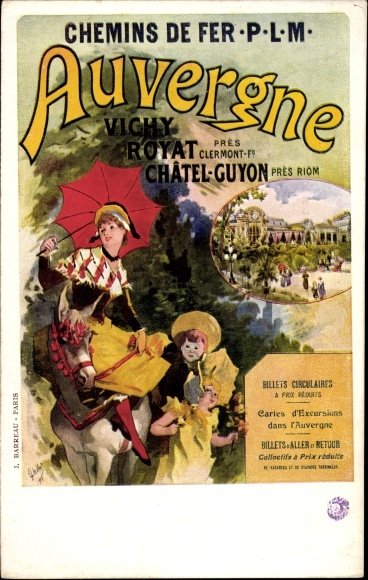 KP Auvergne, Chemins de Fer PLM, koleje francuskie, reklama