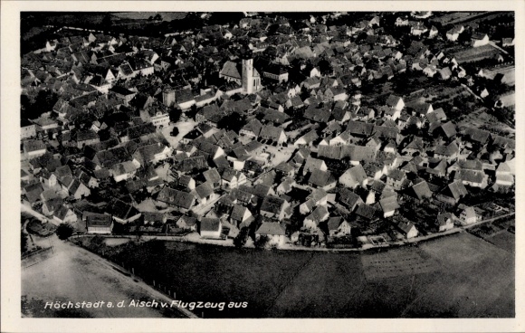 Postcard Höchstadt an der Aisch, aerial photograph