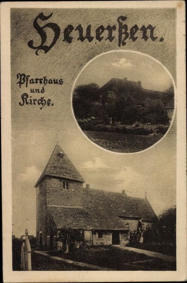PC Heuerßen in Lower Saxony, vicarage and church