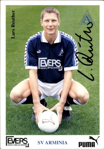 Autogrammkarte Fußballer Lars Reuther, SV Arminia Hannover, Autogramm