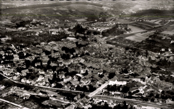 Postcard Groß Umstadt in Hesse, aerial photograph, wine island