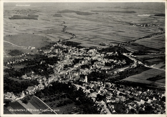 Postcard Gerstetten on the Alb Württemberg, aerial photograph