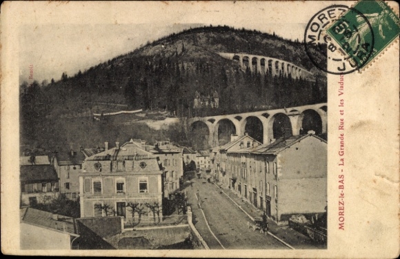 CPA Morez du Jura, La Grande Rue et les Viaducs
