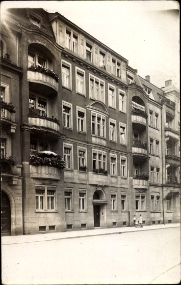Foto Ak Dresden Striesen, woongebouw Tischerstraße 14