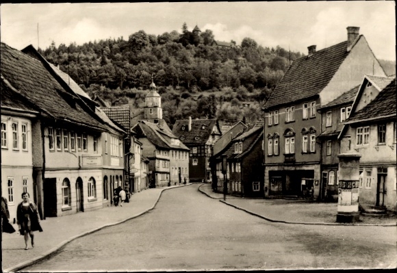 Postcard Wasungen in the Thuringian Forest, view to Marienluft Castle