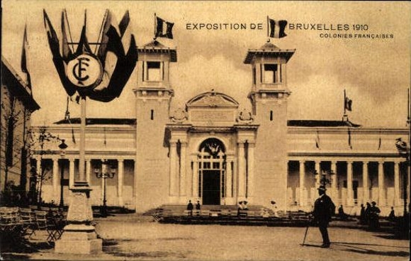 Set von 83 Ansichtskarten, Brüssel Weltausstellung 1910