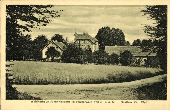 Ak Johanniskreuz Trippstadt, Waldkurhaus, Besitzer Karl Pfaff