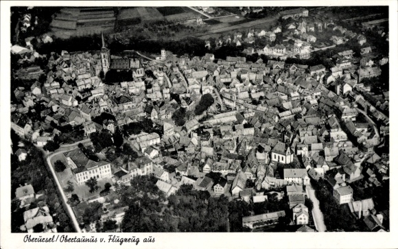 Postcard Oberursel in the Taunus Hessen, aerial photograph of the town