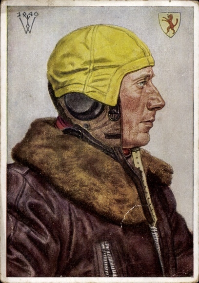 Artist Postcard Willrich, Wolfgang, leader of a successful fighter group, Luftwaffe, VDA P 1 R 7 No. 5