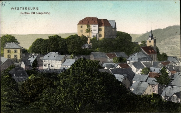 PC Westerburg in the Westerwald, castle with surroundings