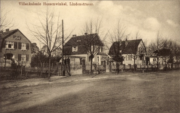 Postcard Berlin Köpenick Rahnsdorf Hessenwinkel, villa colony, Lindenstraße