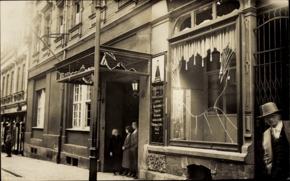 Judaika Photo PC Limbach in Saxony, Destroyed Jewish Shop, Reich Progrom Night?