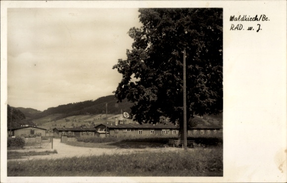 Postcard Waldkirch im Breisgau Black Forest, RAD w. J., Reich Labor Service Camp for Female Youth