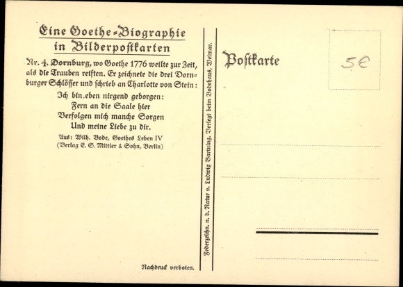 Artist PC Dornburg an der Saale Thuringia, Goethe biography in picture PCs, general view