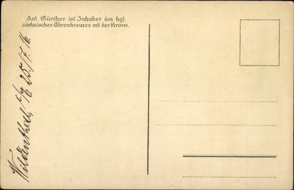 Song Postcard Günther, Anton, Erzgebirge dialect 30, Wu da woods murmuring