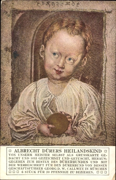 Kunstenaar Ak Dürer, A., Kind van de Heiland, Portret