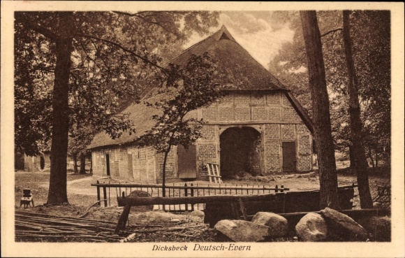 Postcard German Evern in Lower Saxony, Dicksbeck