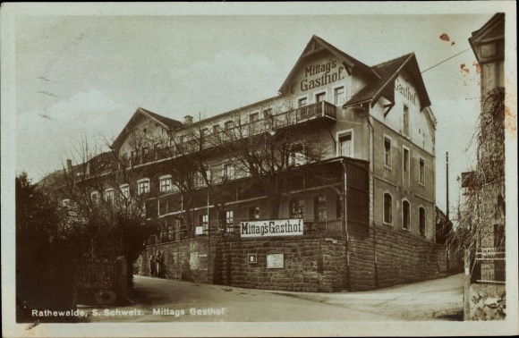 Ak Rathewalde Hohnstein in der Sächsischen Schweiz, Mittag's Gasthof