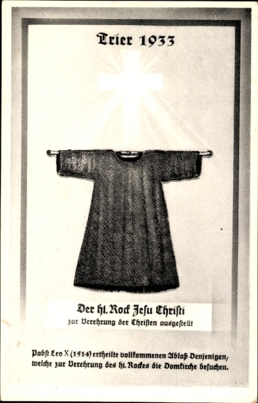 PC Trier on the Moselle, Holy Rock of Jesus Christ, pilgrimage 1933