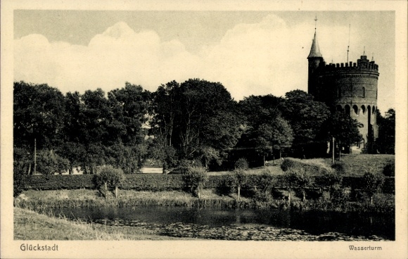 Ak Glückstadt an der Elbe, Wasserturm