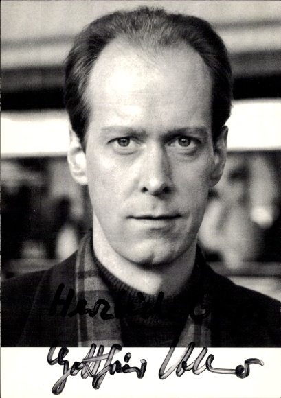 Postcard actor Gottfried Vollmer, portrait, autograph