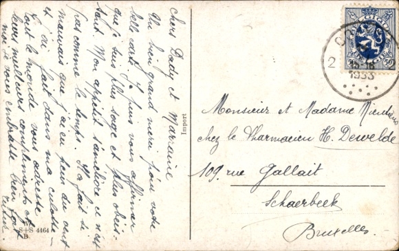 Artist Postcard Wills, John, child waterskiing, fish