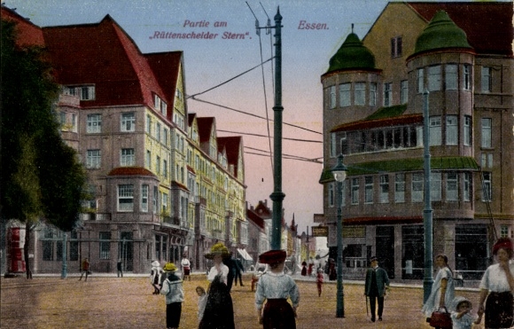 Postcard Essen in the Ruhr area, Rüttenscheider Stern