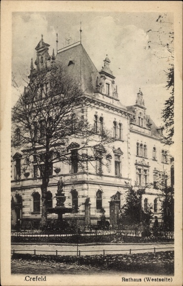KP Krefeld am Niederrhein, ratusz, strona zachodnia