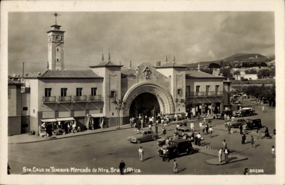 Postcard Santa Cruz de Tenerife Tenerife Islas Canarias España, Mercado de Nuestra Señora de África