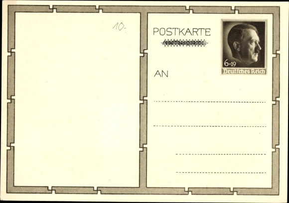 Postal stationery PC leader and Chancellor Adolf Hitler, well-wishers, BDM
