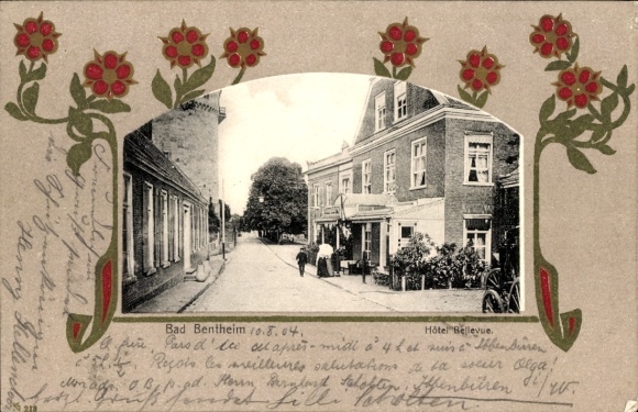 Passepartout Ak Bad Bentheim in Niedersachsen, Hotel Bellevue